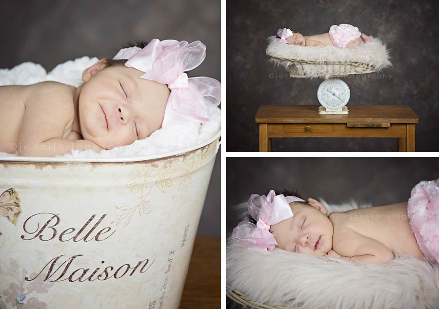 Sweet baby girl sleeps during Arizona newborn photo session